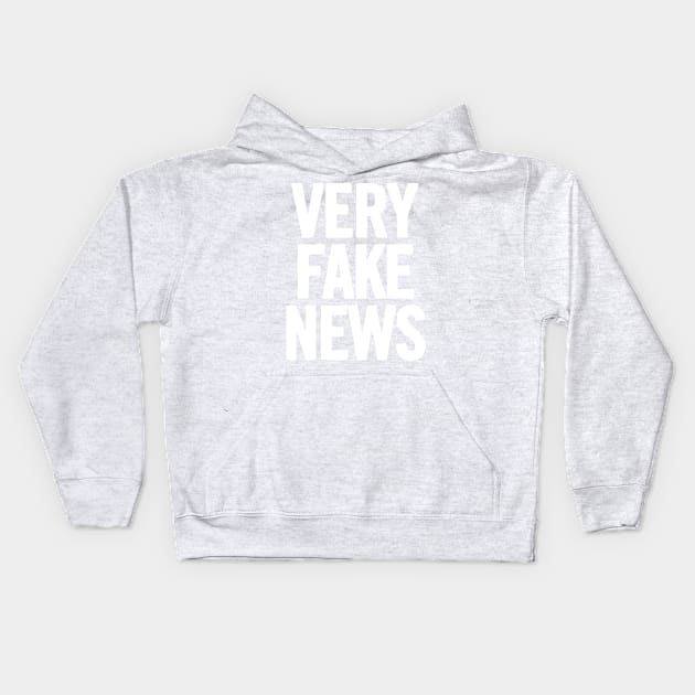 Very Fake News Kids Hoodie by sergiovarela